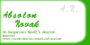 absolon novak business card